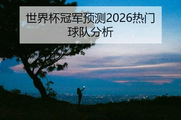 世界杯冠军预测2026热门球队分析