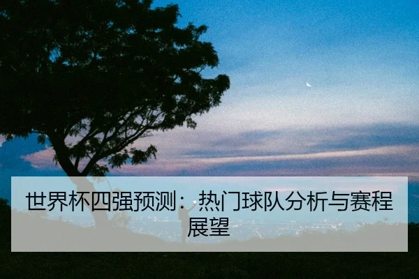 世界杯四强预测：热门球队分析与赛程展望